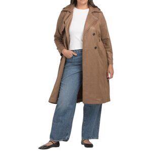 AVEC LES FILLES Plus Belted Trench Coat